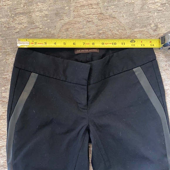 The Limited black stretch leather seam pants sz 0 - Picture 7 of 8